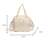 Cute Bear Mommy Bag Cotton Zipper Diaper Bag Women Handbag Nappy Caddy Organizer Baby Maternity Luggage Bag