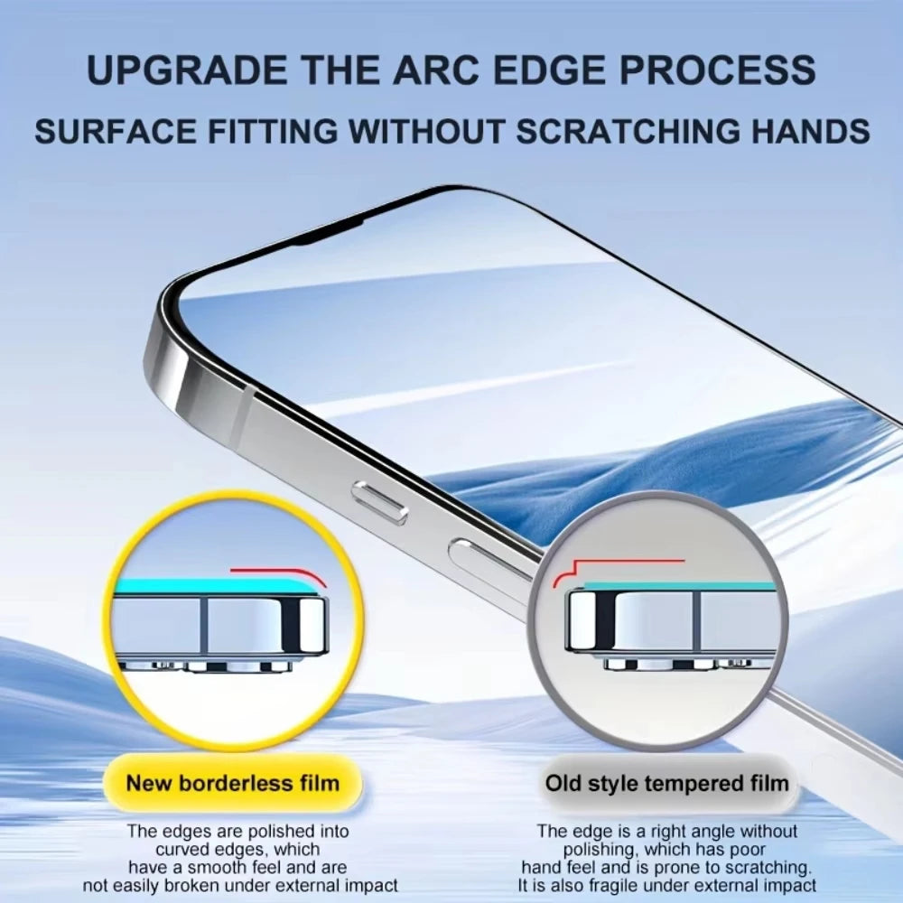 1-5Pcs Tempered Glass for iPhone 17 Air 16 15 14 13 12 11 Pro Max Screen Protectors for iPhone 7 8 6 16e X XS XR Protective Film Secondary image
