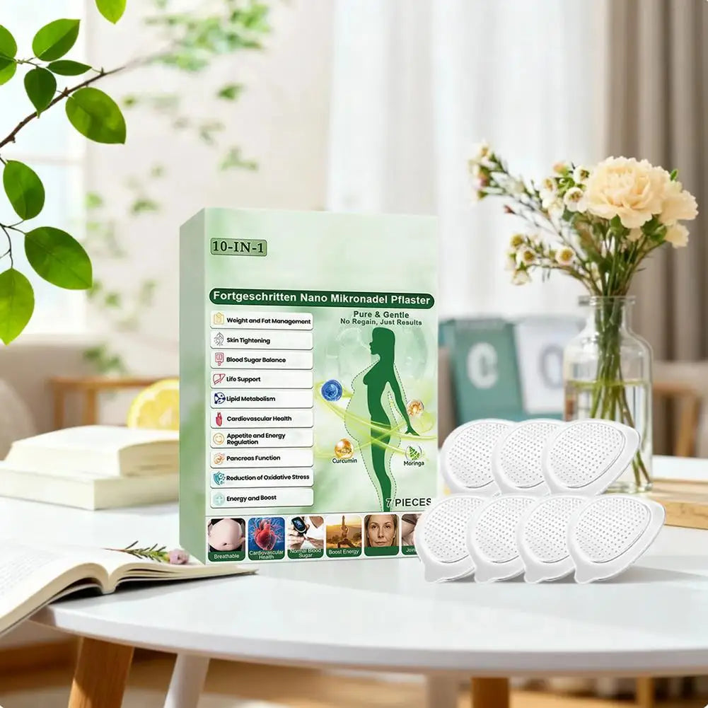 2026 Newest Nano Microneedle Firming Sticker - Moringa & Curcumin Extract, Skin Tightening, Fat Management For Women Men