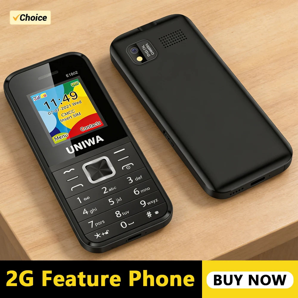UNIWA E1802 GSM Senior Push-button Phone Long Standby Big Buttons Loud Sound FM Radio Dual Sim Unlocked Cellphone Main image