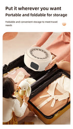 Portable Electric Dryer Multifunctional Dryer Foldable Timed Fast Drying Low-noise Warm Air Heating Clothing Care Mini Dryer