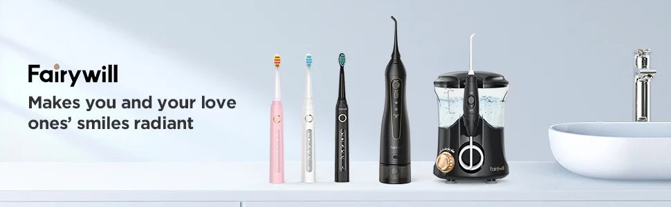 Fairywill Water Flossers Oral Irrigator & Electric Toothbrush Rechargeable Portable for Teeth Waterproof Teeth Cleaner