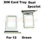 2pcs SIM Card Tray Slot For iphone 12 13 Dual Sim Card Adapter Chip Drawer Holder Replacement Parts