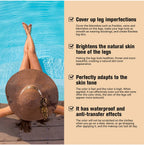Bronze Leg & Body Makeup Foundation With Powder Puff 100ml Waterproof Long Lasting Even Skin Tone Body Tanning Cream 3 Colors