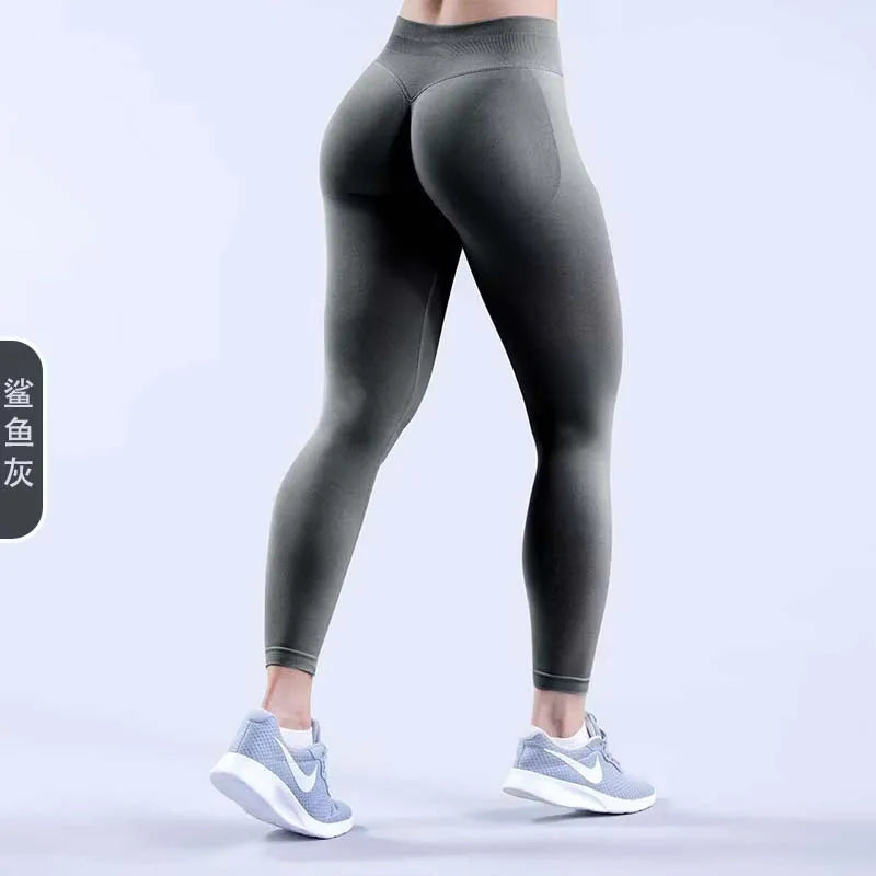 Women's High Waist Seamless Yoga Leggings Tummy Control Butt Lifting Workout Pants Soft Athletic Leggings for Gym Fitnes Running