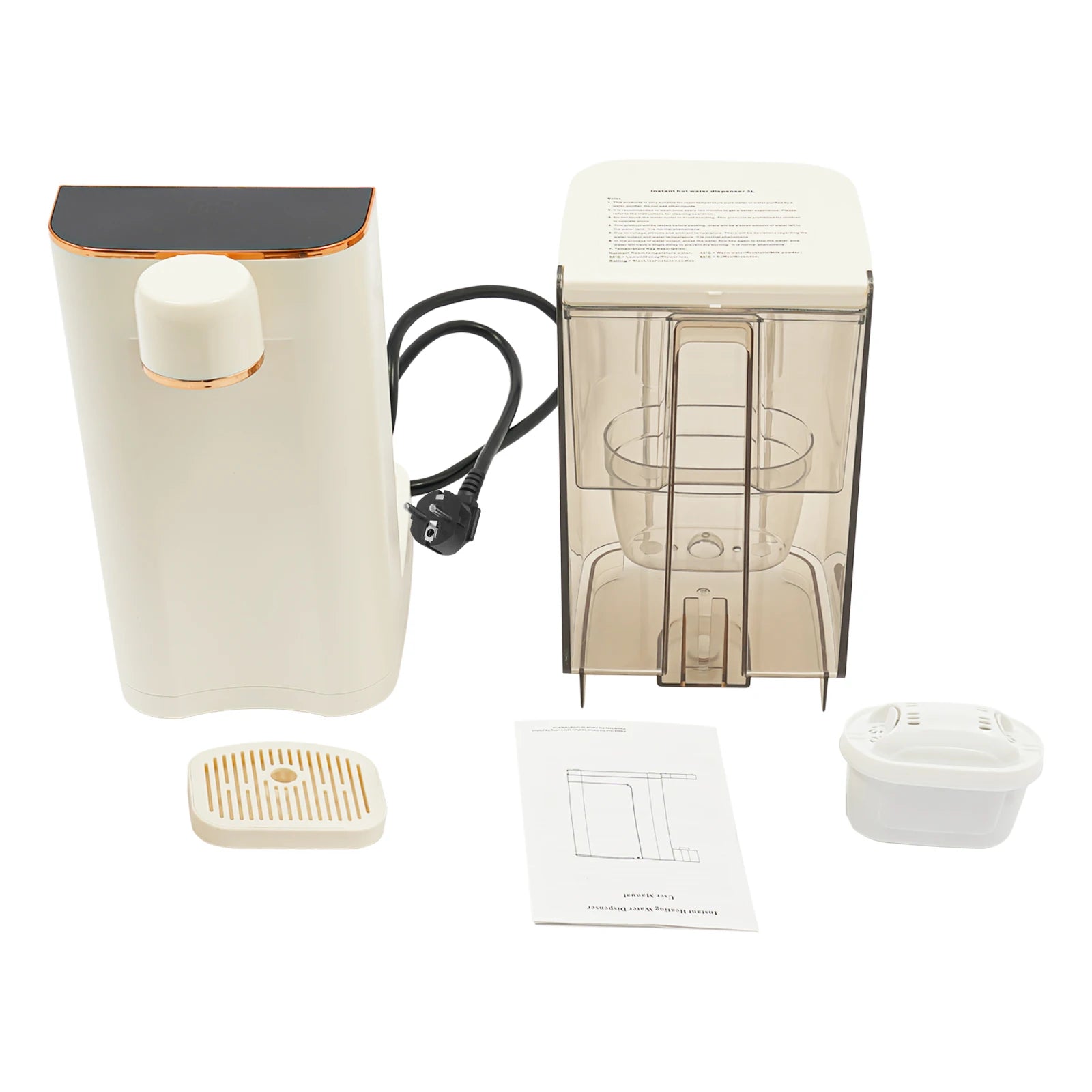 Electric Kettles Instant Hot Water Dispenser Adjustable 4 Temperatures & 3 Water Volume Removable 0.79Gal Water Tank Capacity