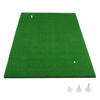 Golf Hitting Mat, Reel Feel Golf Practice Mat with Synthetic Turf and 2 Tee Positions, 3 Rubber Tees Included, Golf Putting