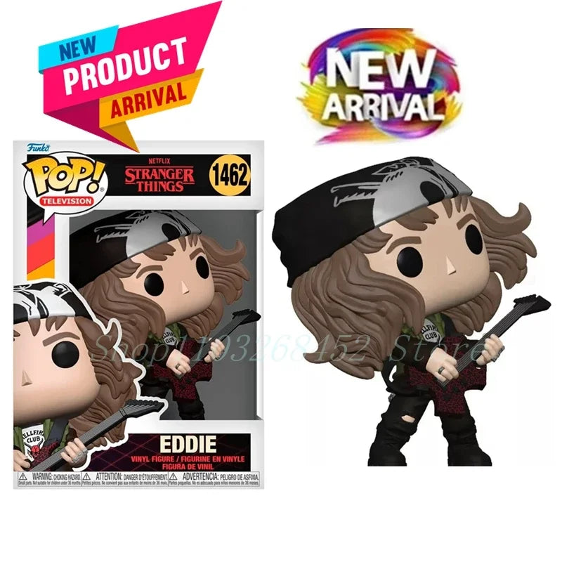 NEW!!! FUNKO POP Stranger Series #1462 Eddie #1250 Dustin Steve Robin Eleven Vinyl Action Figure Collection Models for Gifts Main image