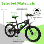 20"  7 Speeds Mountain Bike Kids Bicycle Dual-Disc Brakes Unisex Children's Bicycle Height Adjustable MTB Boys Girls Riding Bike