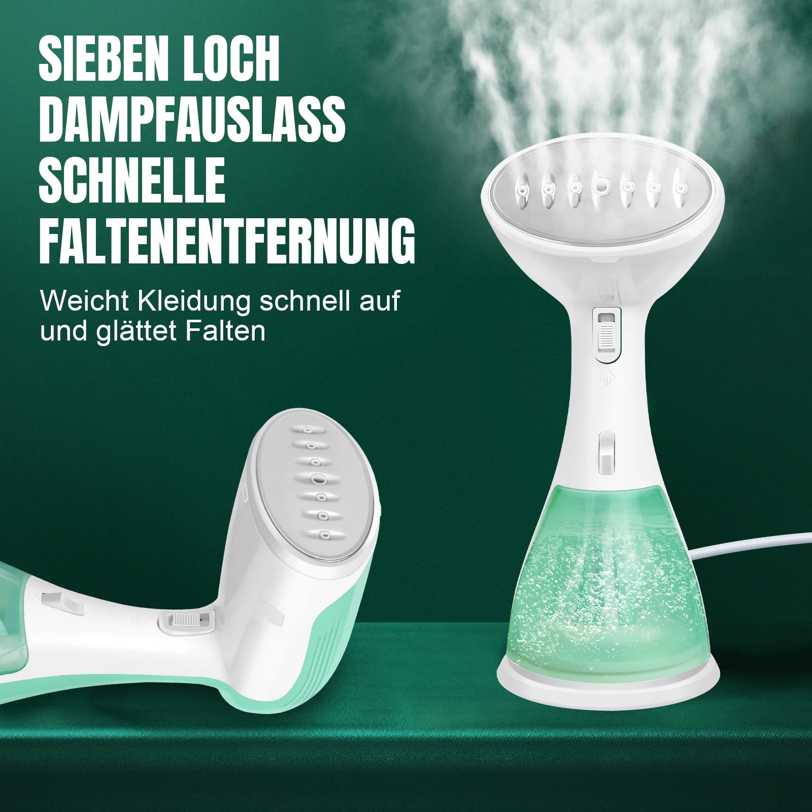 BRIEFNESS 2000W Handheld Steamer for Clothes, 30s Heat-up, Portable Garment Wrinkle Remover, Travel/Home Use, Fast Steam Iron