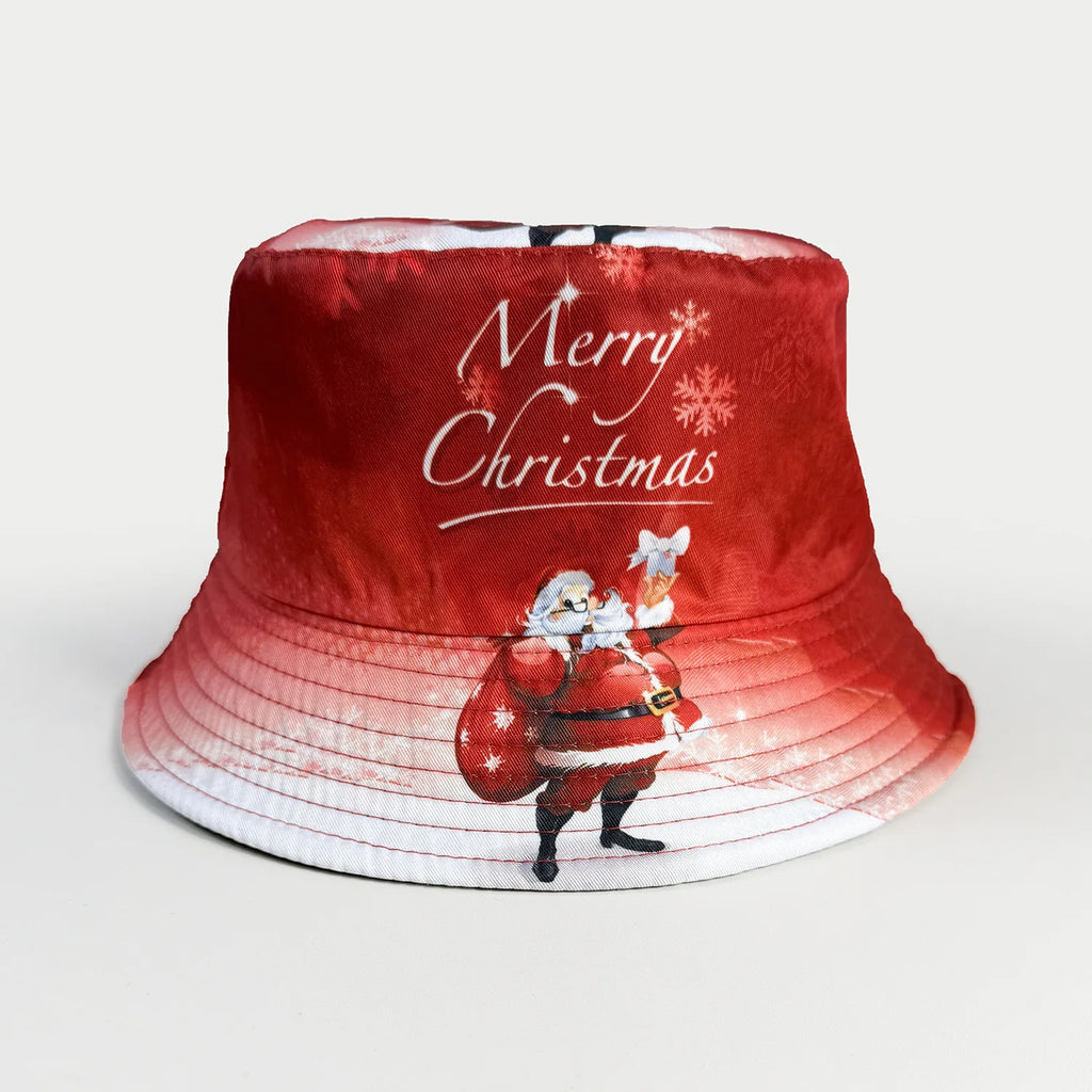 Classic Popular Funny Novelty Christmas Santa Claus gift fisherman hat Outdoor Leisure Sunscreen Sun Hat Men Women bucket hats