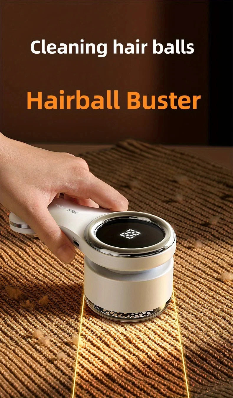 Electric Lint Remover Fabric Shaver LCD Display USB Rechargeable Portable Clothes Fuzz Remover Hair Balls Trimmer for Home