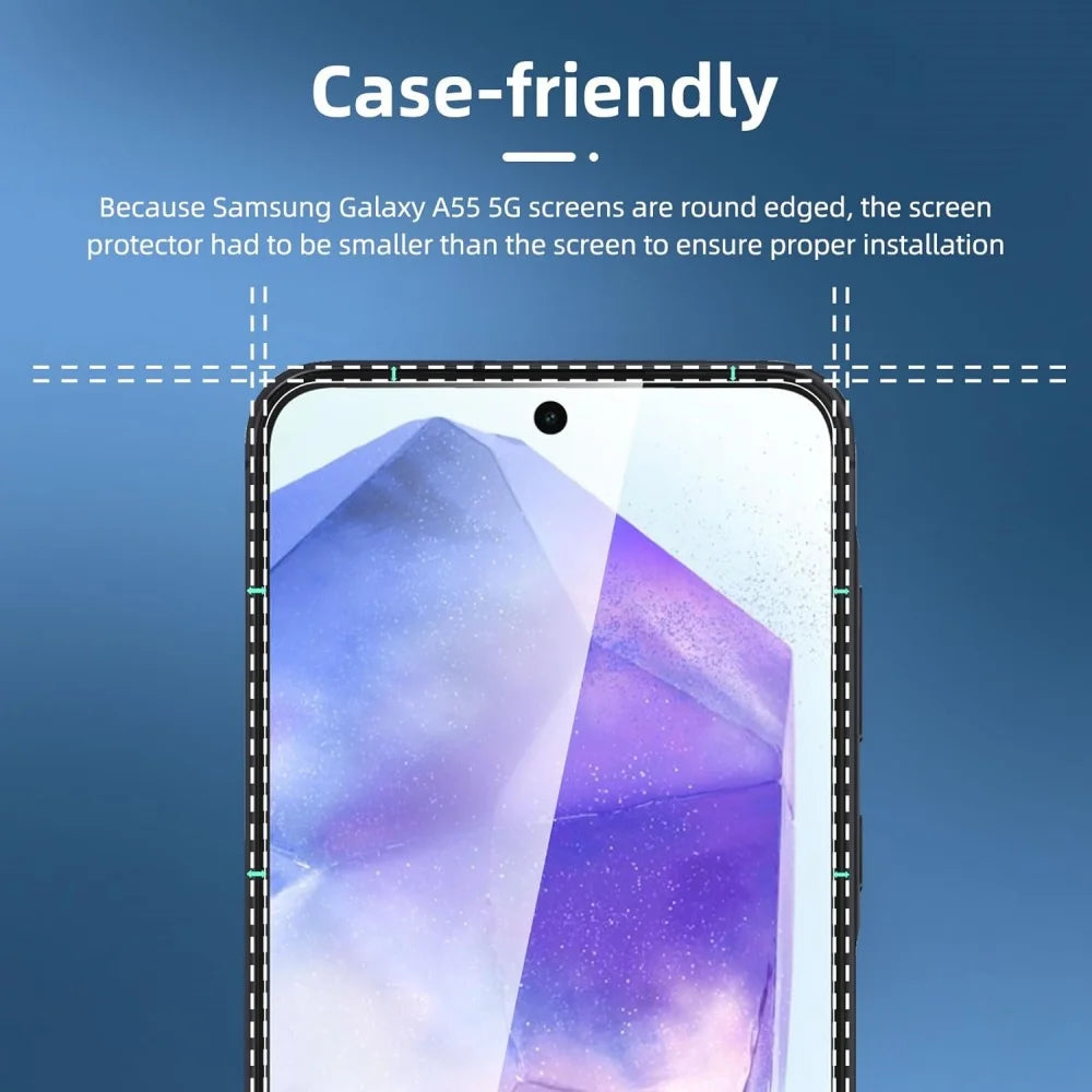 3PCS HD Tempered Glass For Samsung A17 A27 A37 A57 A16 A26 A36 A56 A55 A53 A54 A35 A25 A15 Screen Protector Samsung Galaxy S26 S25 S24 Ultra Cristal Templado S24 FE S23 S22 S21 Plus