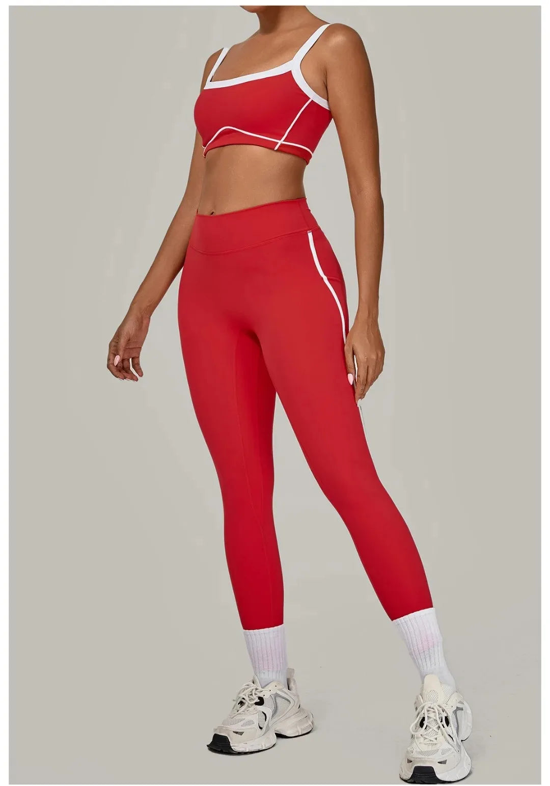 2PCS Women's Yoga Set High Waist Peach Hip Removable Padding Sports Bra Pants Fitness Suit Running Workout Gym Leggings Yoga Set