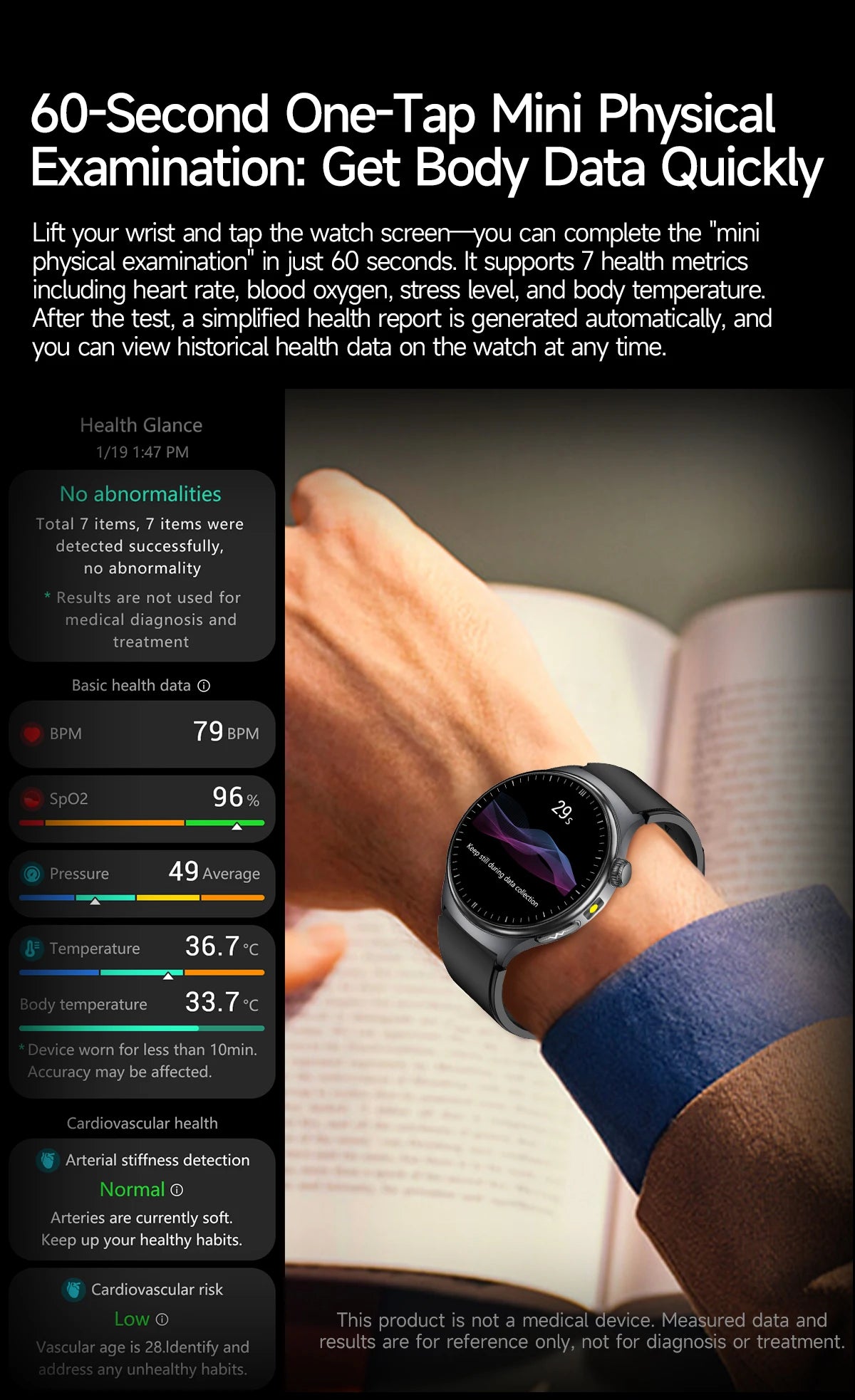 2026 New Accurate Body Health analysis Smart Watch Men ECG Blood lipids Uric acid Blood Pressure Body Fat Voice Call Smartwatch