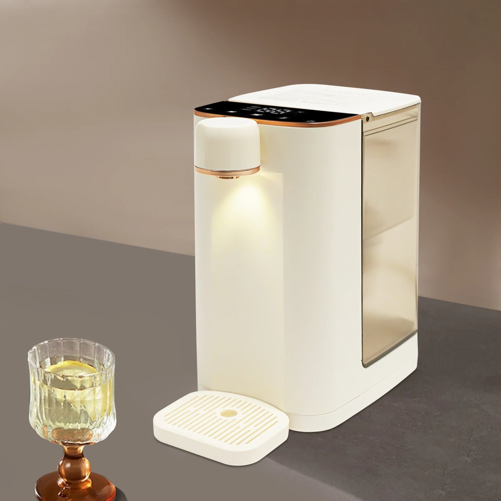 Tabletop Electric Water Dispenser, Touch Screen Design Multiple Temperature Selection Quantitative Water Discharge Function Secondary image