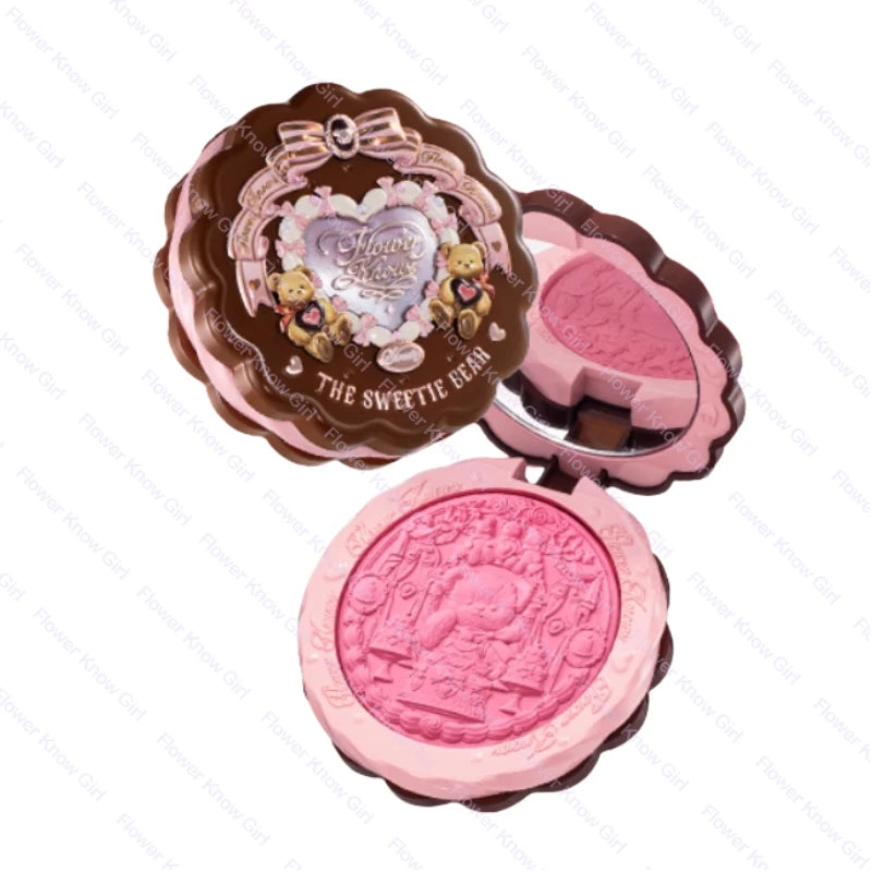 Flower Knows The Sweetie Bear Collection Satin embossed blush Lasting Matte Puffing Natural Brightening Facial Cosmetics 5g Main image