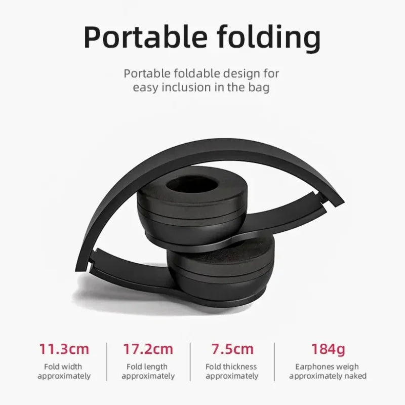 Lenovo Multifunctional Portable Foldable Headmounted Wireless Bluetooth 5.0 Headset For Bluetooth connection Wired Connection