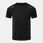 4/1 Pcs Men's Summer Multicolor Quick-drying Sports Short Sleeve Loose Breathable Fitness Running Badminton T Reflective Strip