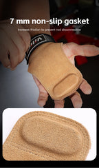 2Pcs Gym Gloves Fitness Hand Palm Protection Equipment Anti Slip Wear-resistant Wrist Protection Hard Pull Grip Strength Gloves
