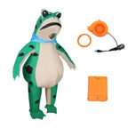 2025 Inflatable Frog Costume Funny Full Body Blow Up Cosplay Costume Suit for Adult Kids Halloween Quick Inflation Frog Suit