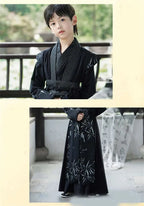 Handsome Boys' Improved Hanfu Oriental Chinese Style High-end Tang Suit Kids Performance Swordsman Traditional Ancient Costume