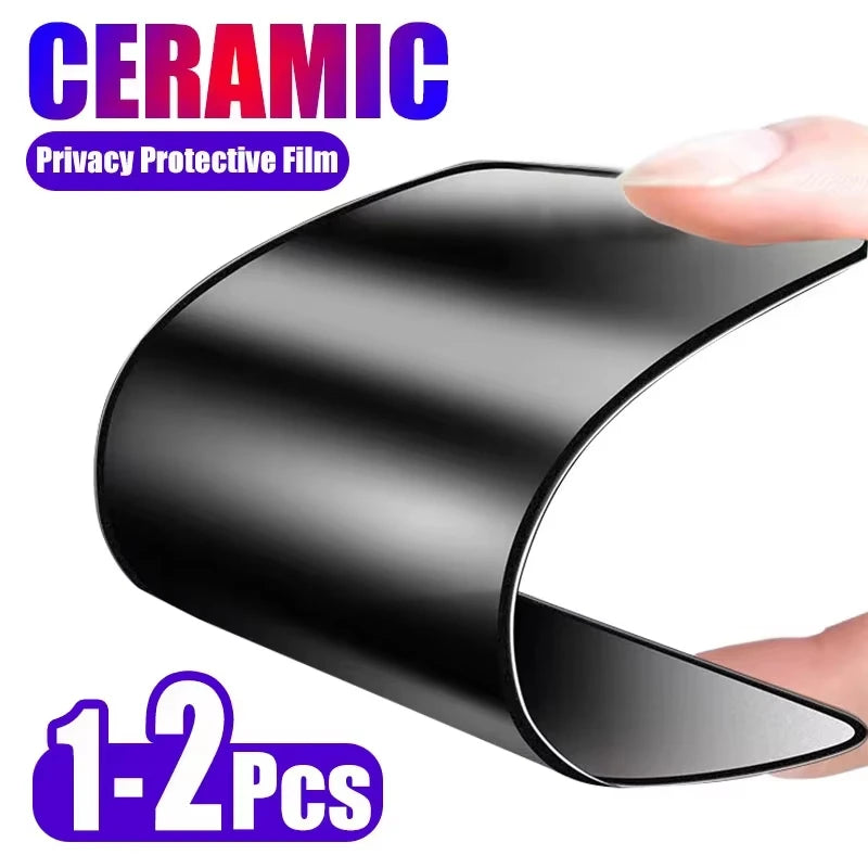 2PCS Privacy Ceramic Film For iPhone 17 16 15 14 11 13 12 Pro Max Air 16e 15 14 16 Plus XS Max XR X 7 8 SE 2020 Screen Protector Main image