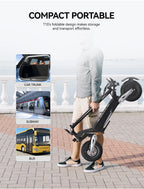T10 Portable E-Scooter 900W Peak Power 48V 13.5/18 Ah Battery Electric Scooter for Adults 11inch Off-road Tire Scooters Electric