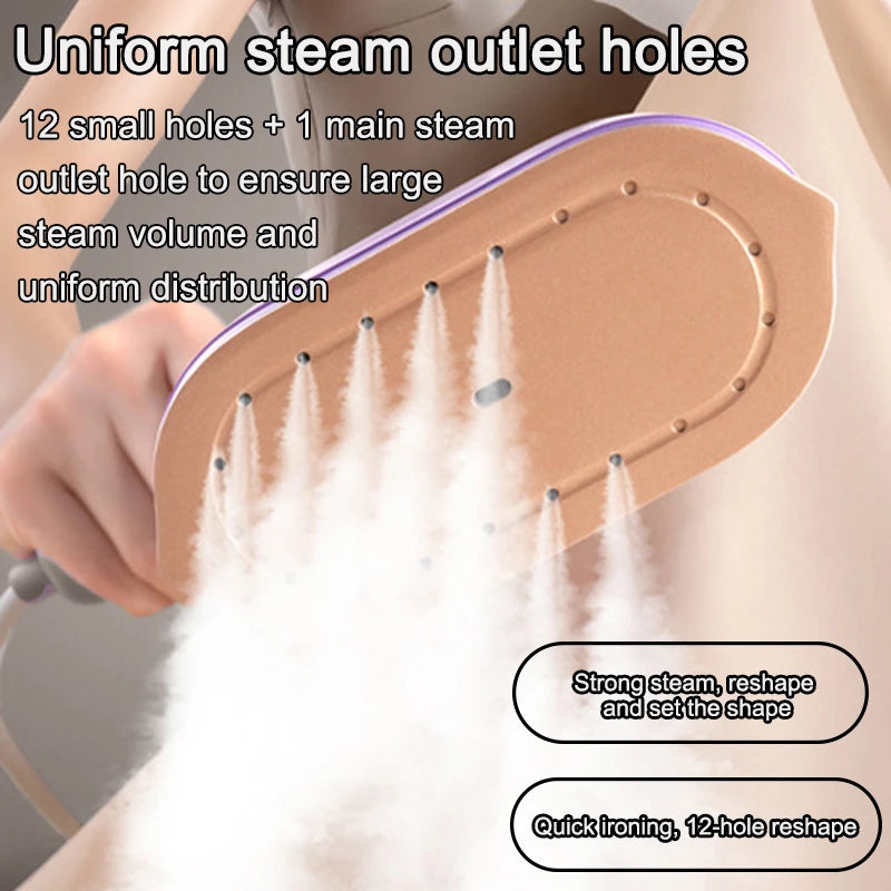 Handheld Vertical Garment Steamer Mini Travel Clothes Ironing Machine Fast-Heat Travelling Fabric Steam Iron Wet Cleaning Brush