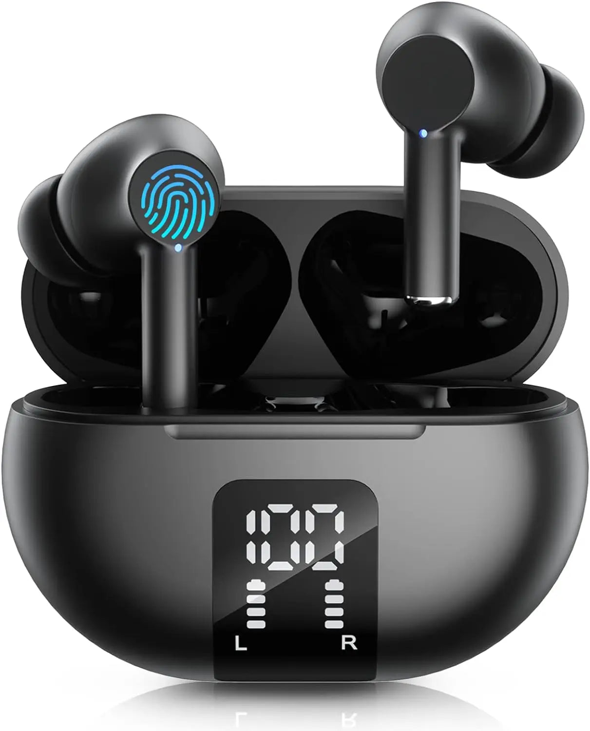 Wireless Earphone Bluetooth 5.3 Headphone 60H Playback LED Power Display Ear Buds Mic Noise Cancellation Stereo Sound Earphones Main image