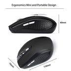 Wireless Mouse Silent Mouse 2.4G Portable Mobile Optical Office Mouse Adjustable DPI Levels for Notebook PC Laptop MacBook