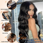 Wave Clip in Hair Extensions Real Human Hair Extensions Clip Ins 120 Gram Body Wave 18 Inch 8Pcs Natural Black 100% Human Hair