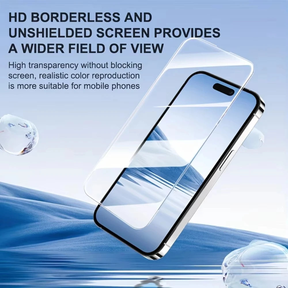 1-5Pcs Tempered Glass for iPhone 17 Air 16 15 14 13 12 11 Pro Max Screen Protectors for iPhone 7 8 6 16e X XS XR Protective Film