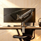 Universal Single Screen Support Arm, 13-35 Inch Compatible, Flexible Height Adjustment, Practical Accessory for Office Desktops