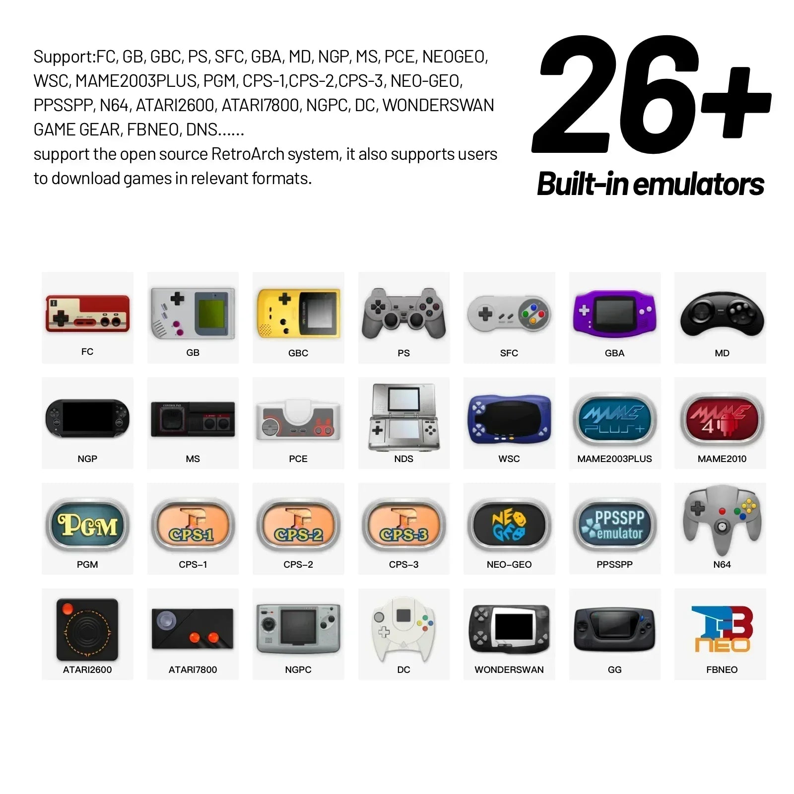Trimui Smart Pro Handheld Game Console  4.96''IPS Screen Video Game Console Linux SystemRetro Video Game Consoles Birthday Gifts