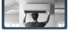 Kitchen Air Conditioner New Wall-mounted Cooling Fan Strong Wind Charging Fan Home Remote Control