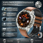 GPS Sports Smartwatch Men Women Swim Waterproof Fitness Tracker 2GB Memory Offline Maps  SpO2 Rugged Outdoor Smartwatch for Men