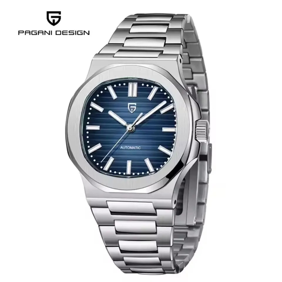 PAGANI DESIGN New Sporty Elegance Mechanical Watch Sapphire Seagull ST16 Movt Man watch Stainless Steel Luminous Men's Watches