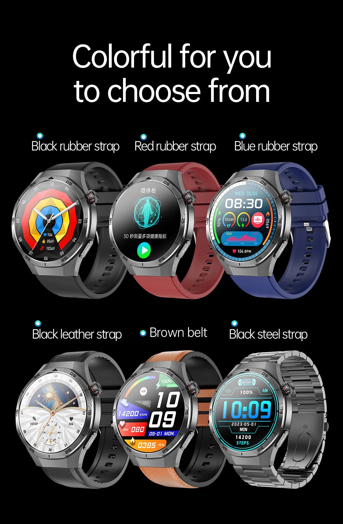2026 New Nursing Grade ECG+PPG Smart Watch Health Analysis Blood pressure Lipids Uric acid Wireless HD Call Smartwatch Men Women