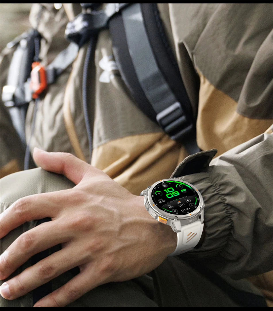2026 New T-Rex 3 Ultra 1100mAh Smart Watch 5ATM Waterproof Outdoor Sports GPS Track Heart Rate Compass Bluetooth Call Smartwatch