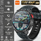 2026 New T-Rex 3 Ultra 1100mAh Smart Watch 5ATM Waterproof Outdoor Sports GPS Track Heart Rate Compass Bluetooth Call Smartwatch