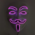 V For Vendetta Mask Cosplay Guy Fawkes Hacker Glowing Mask For Halloween Carnival  Decor Props