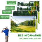 Caiton Golf Impact Screen - Silent HD, Tear-Resistant, Indoor & Outdoor Swing Training, Easy Setup, Anti-Strike, Various Sizes