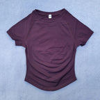 Seamless Yoga Top for Women Short Sleeve Gym Crop Top Light Weight Yoga Shirts Fitness Gym Shirts Stretchy Sports Shirts