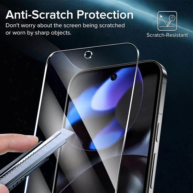Fingerprint unlock Glass for Pixel 9 Pro 10 8A 9A 10A 7A 8 Pro Screen Protector Pixel 9 Pro XL Tempered Glass for Google Pixel 9