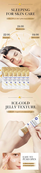 30Pcs Sadoer Collagen Sleeping Mask Facial Skin Care Moisturizing Brightening Firming Hydrating Mask Face Skin Care