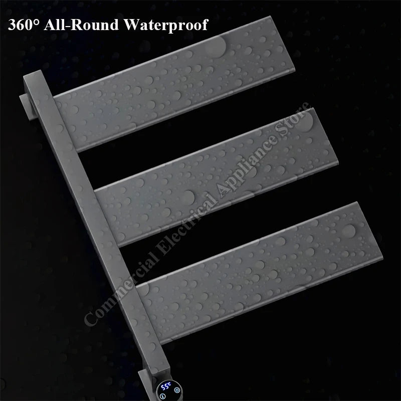 Heated Towel Rack Smart Electric Stainless Steel Temperature Control Bathroom Electric Heated Towel Rail