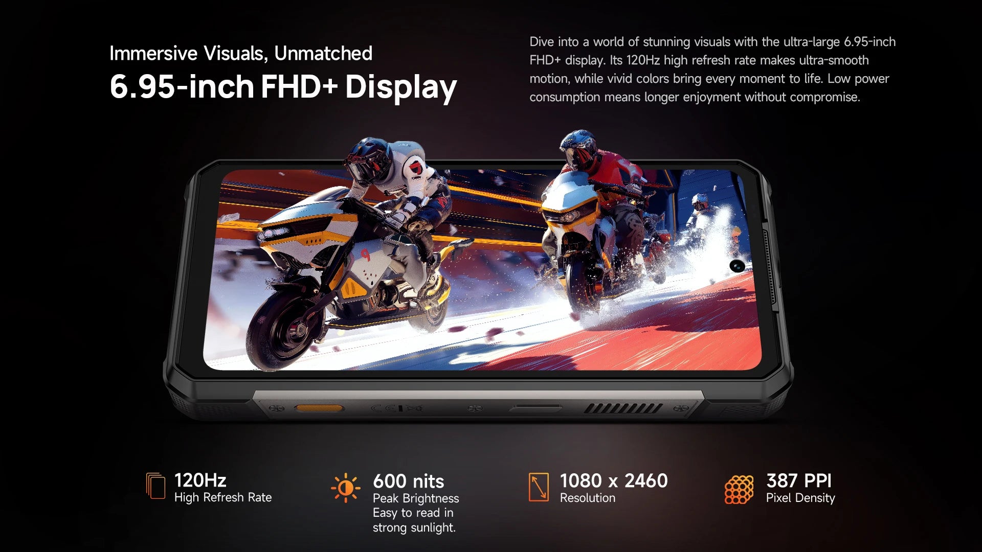 Ulefone Armor 34+ 25500mAh Rugged Phone 5G AI Smartphone Android 15 Up to 32GB+512GB 64MP Night Camera 6.95" 120Hz Display NFC