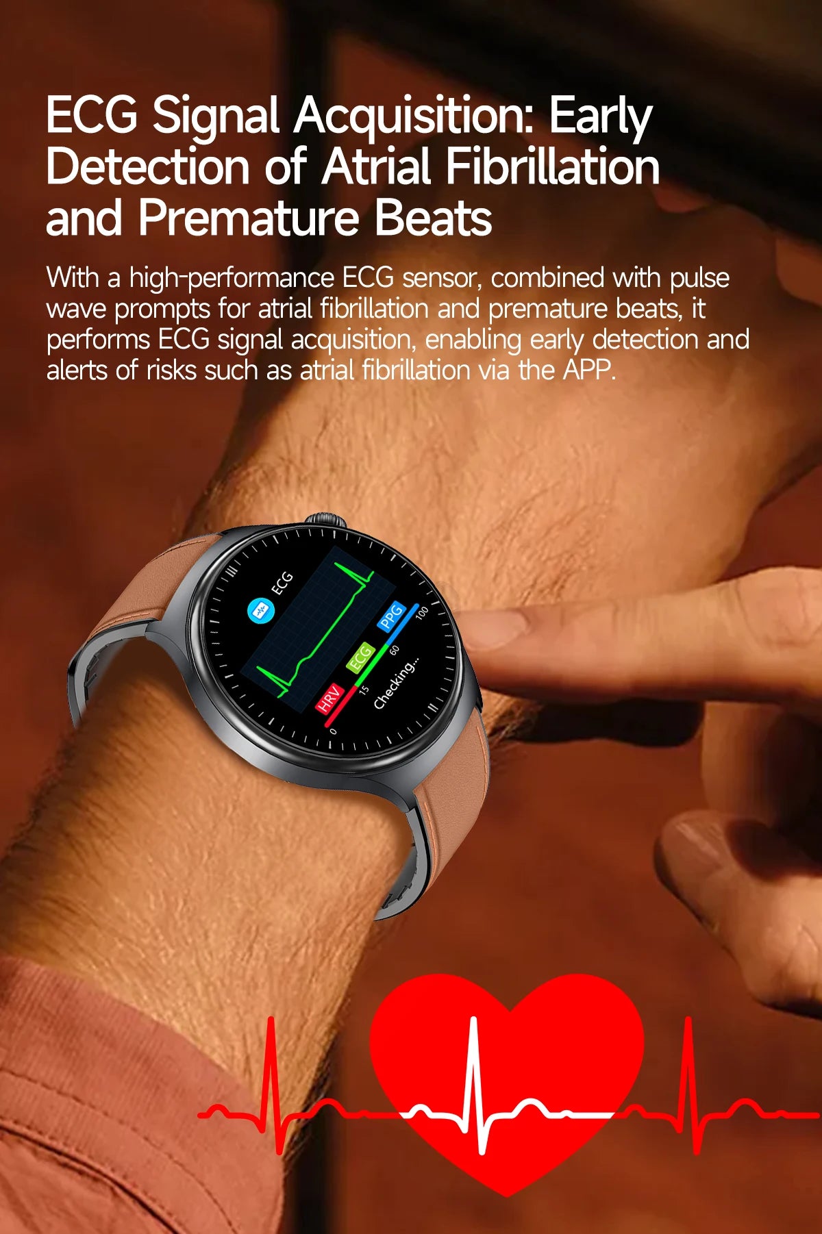 New Accurate ECG Smart Watch Blood Lipids Five Viscera Health Check Body Temperature BT Call Sports Smart Watches For Men 2026