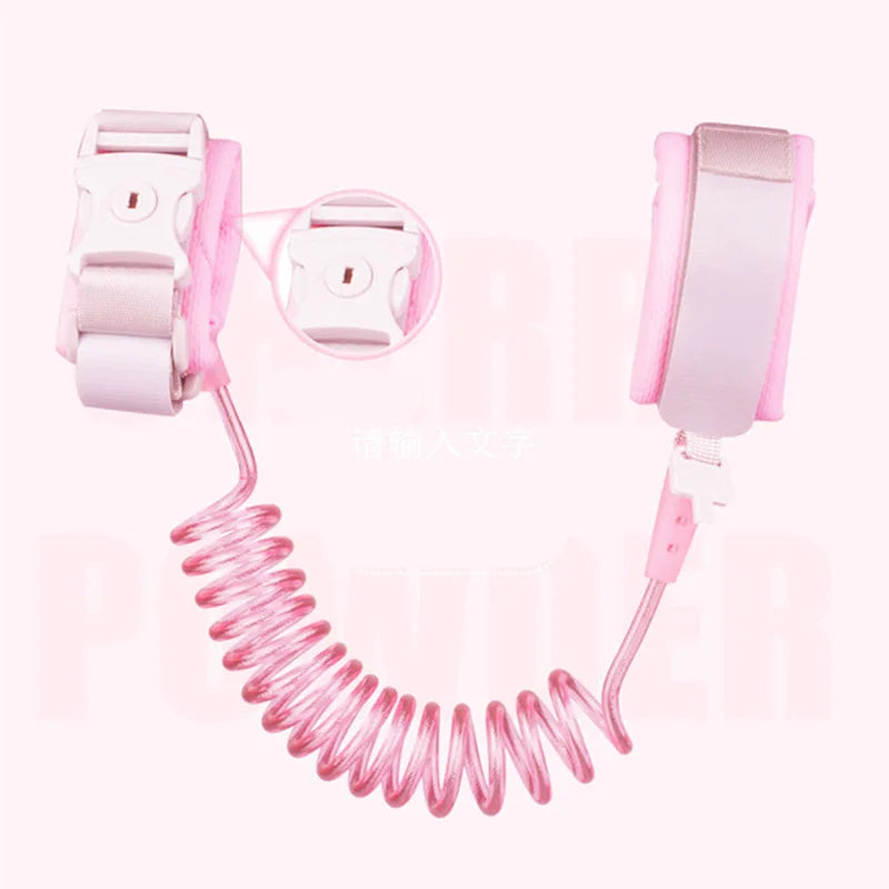 Baby Safety 2M Anti Lost Traction Rope for Kids Wristband Lock and Key Safety Traction Belt for Children Travel Outdoor